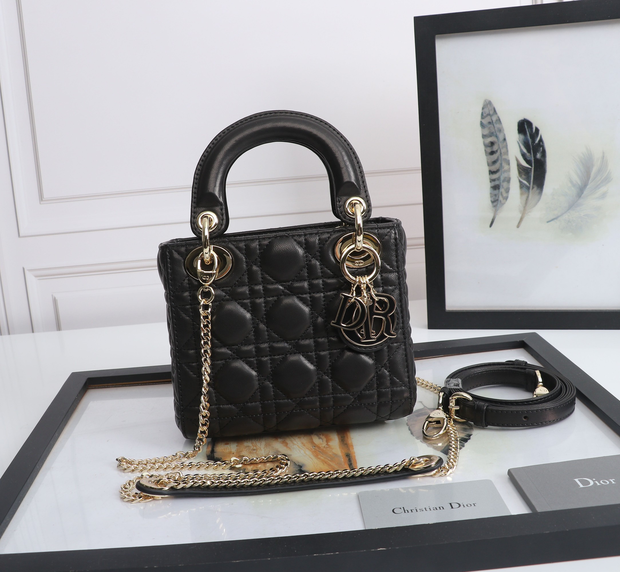 Mini Lady Dior Bag Black Cannage Lambskin